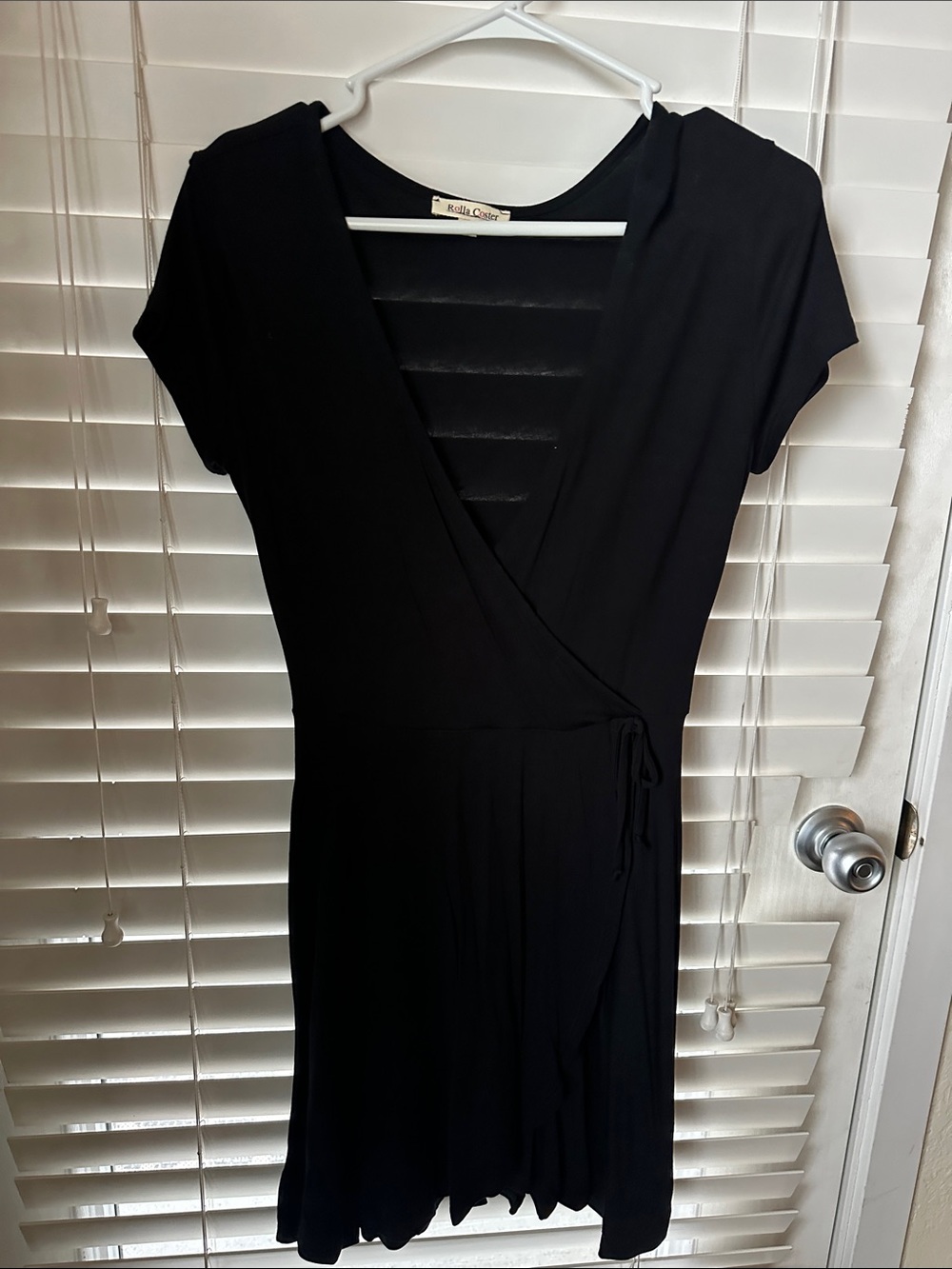 Madewell Black Mini Wrap Dress